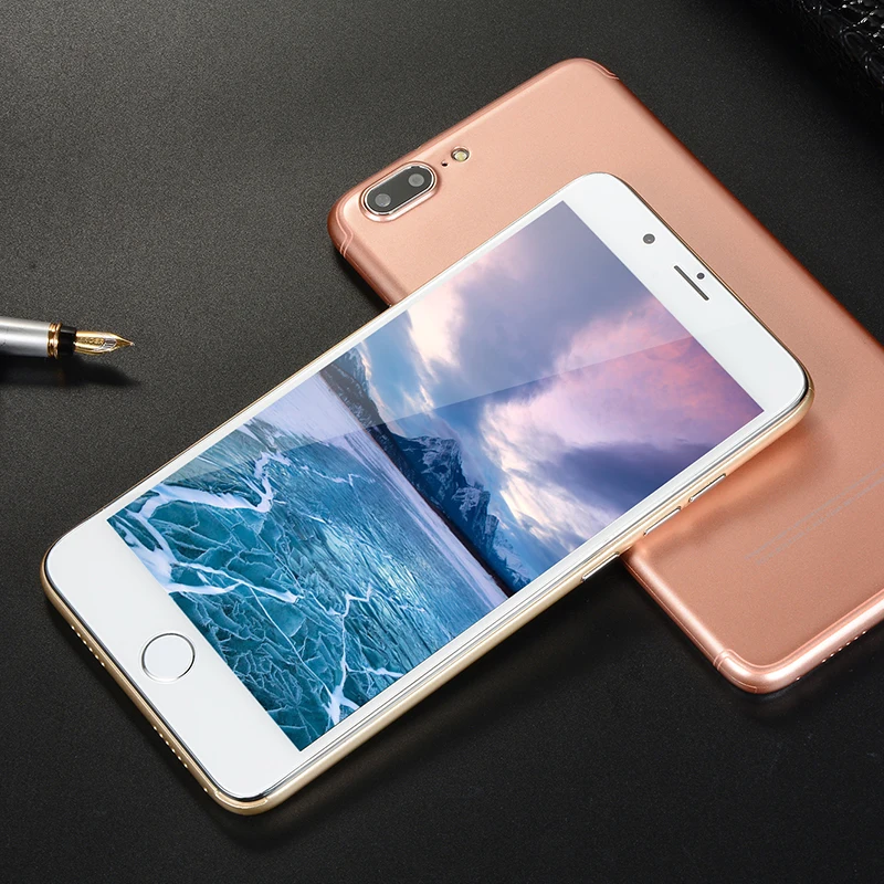 Глобальная прошивка поддержка мобильного телефона iPhone 7 Plus смартфон 5," дюйма высококачественны Fullview MTK6572 Android смартфон
