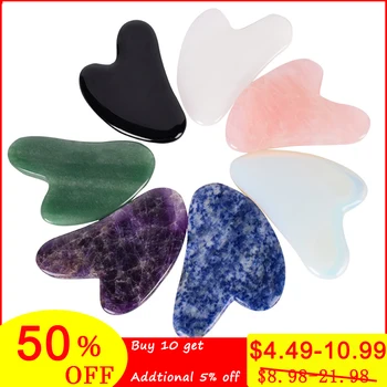 

Natural Jade Gua sha Stone Board Massage Face Meridian Guasha Plate Jade Face Massager Scrapers Tools For Face Neck Back Body
