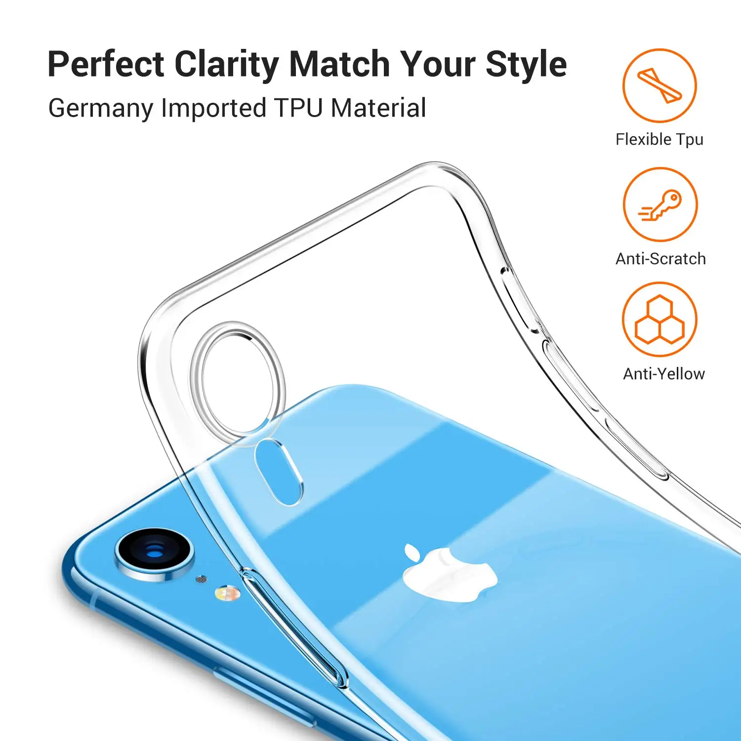 Для iPhone XR X XS Max прозрачный чехол, ультра тонкий мягкий Силиконовый ТПУ защитный чехол s совместимый с iPhone XR