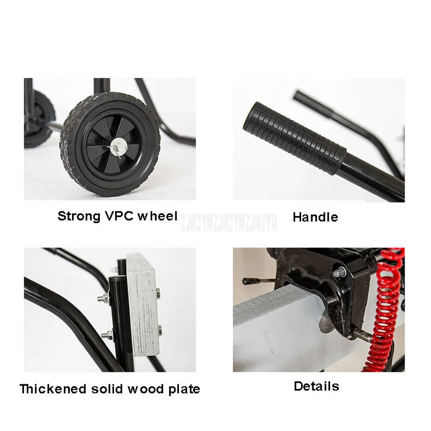 Poratble Foldable Boat Outboard Motor Trolley Folding Cart Carrier Steel Pipe Stonger Engine Motor Stand Trolley Max Load 75kg