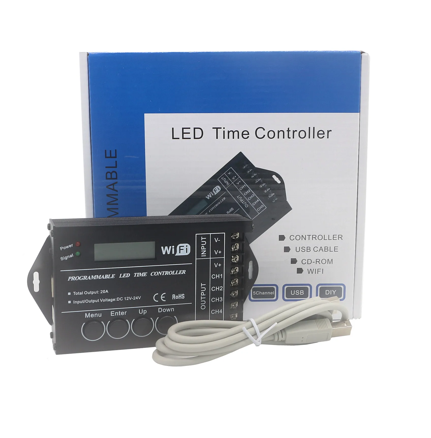 Программируемый светодиодный RGB контроллер TC421 TC420 Wi Fi время DC12V/24 В 5 каналов общий