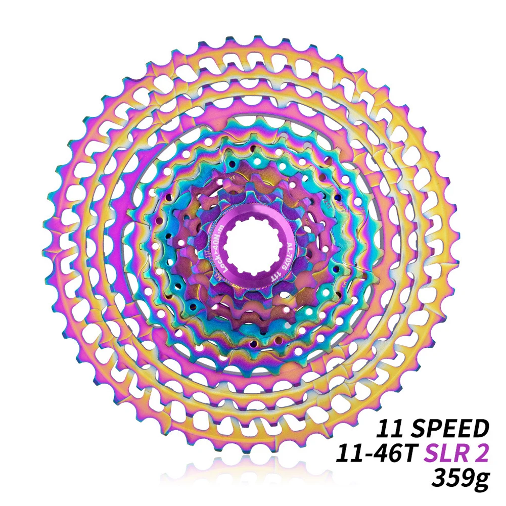 

11-46T Extended Cycling 11 Speed Round Colorful Aluminum Alloy Outdoor Repair Bicycle Flywheel Replacement Mountain Bike Racing
