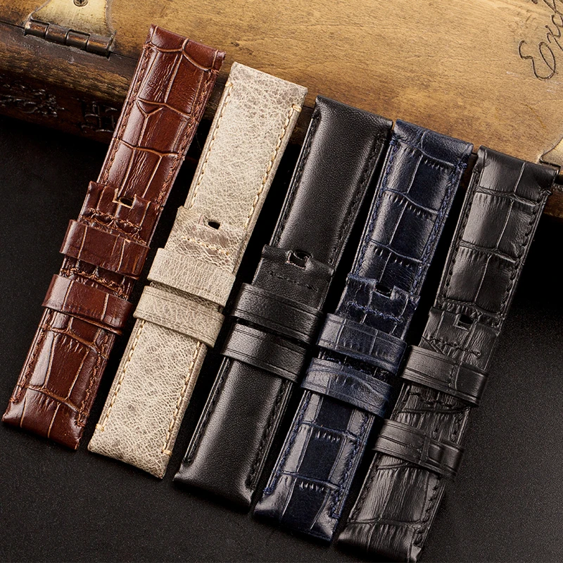 Винтажный ремень ручной работы с пряжкой бабочкой 24 мм черный коричневый синий