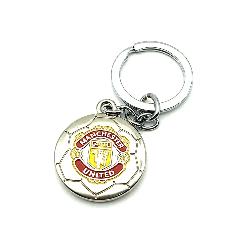 

Manchester Football Club Soccer Team Logo 3D Metal Pendant Keychain Keyring Team Crest