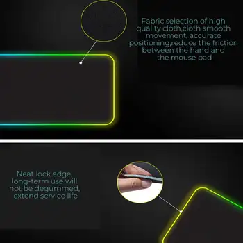 

RGB Gaming Mouse Pad Cordless Phone Charge Large Mouse Pad Anti-slip Gamer Led Computer Mousepad For keyboard Desk Mat Mause