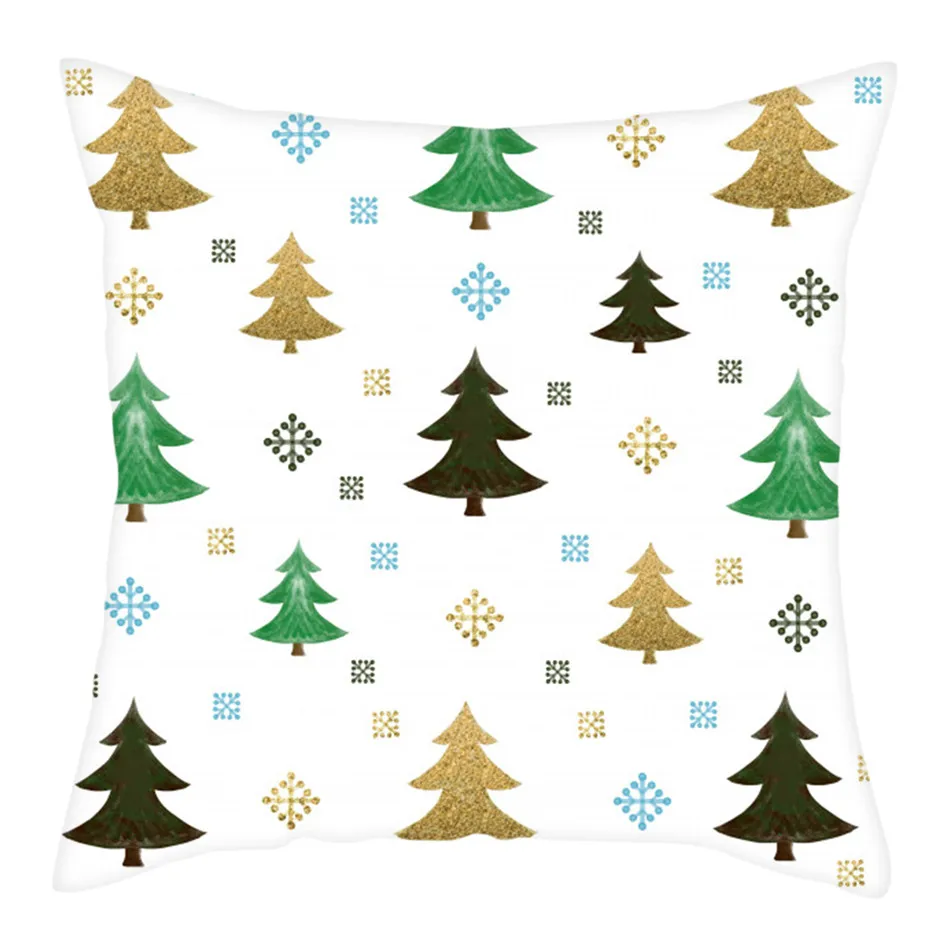 Fuwatacchi Christmas Decoration Cushion Cover Cartoon Pillow Case Home Decorative Pillow Cover for Sofa Car Seat Home Decor