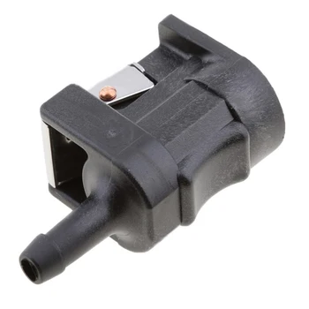

1Pc Motor Engine Fuel Line Tank Connector for Yamaha Outboard Black Plastic 6mm Hose Arrow Marked On Body Portable Practical New