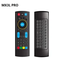 MX3L Pro arkadan aydınlatmalı hava fare IR öğrenme uzaktan kumanda MX3 2.4G RF kablosuz klavye Android için TV kutusu medya oynatıcı
