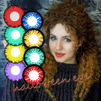 

Halloween Cosplay Contacts 2pcs/pair Yearly Colored Contact Lenses Crazy Contact Lens for Women and Men Cosmetic For Anime Eyes