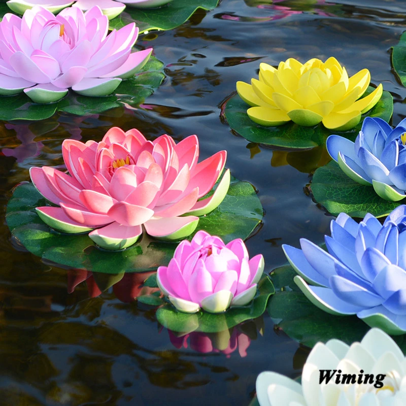 Floating Simulation Lotus Flower Lotus Leaf Artificial Garden Fake Bouquet For Fishbowl Pool Decoration Plants Water Lily Artificial Dried Flowers Aliexpress
