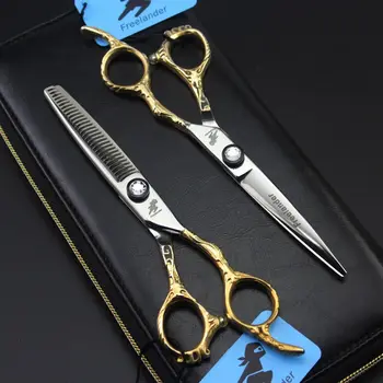 

Freelander 6 inch Gold Hair Scissors Professional Salon Hairdressing Scissors Barber Shears
