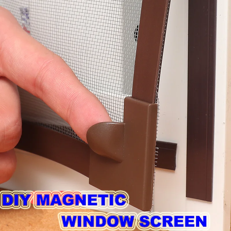 

Invisible Fly Mosquito Screen Net Mesh, Custom Made DIY Magnetic Window Screen fit windows Up to Any Size Removable&Washable