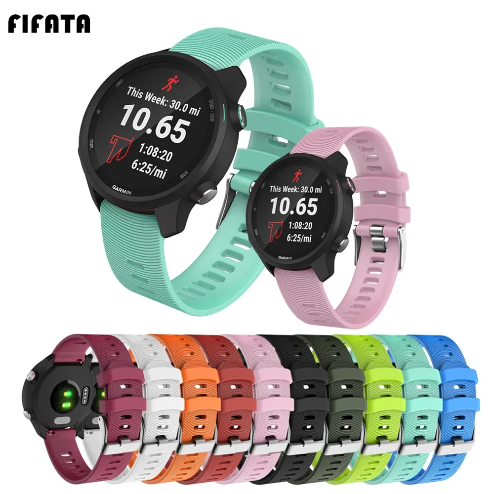 Браслет FIFATA силиконовый для Garmin Forerunner 245 245M 645 Vivoactive 3 Vivomove HR шнур Смарт часы