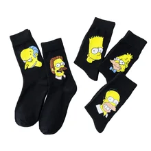 1 пара, женские носки из чистого хлопка в стиле Харадзюку, Осень-зима, милые повседневные носки с героями мультфильмов, забавные Женские однотонные теплые мягкие носки в уличном стиле