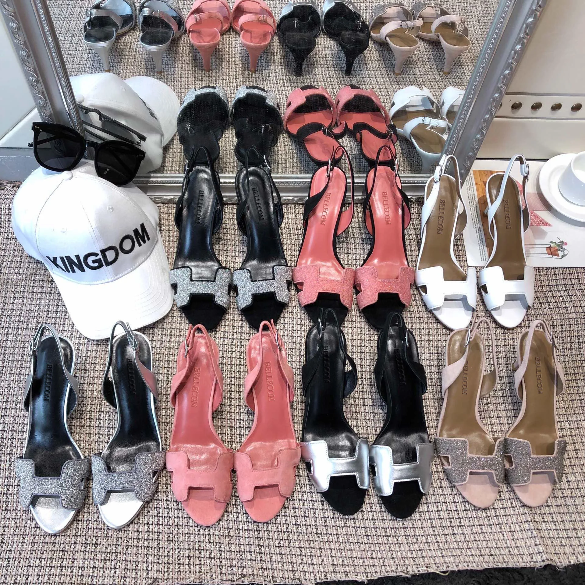 

SONFRNCHHigh-heeled women's fashion single shoes with open-toe sandals and personality style in summer 2019