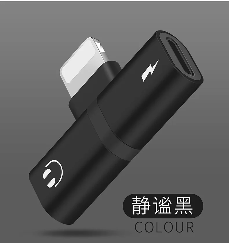 

For iPhone X 10 7 8 Plus Audio Charging Dual Adapter Splitter Cable For Lightning Jack to Earphone AUX Cable Connector Converter