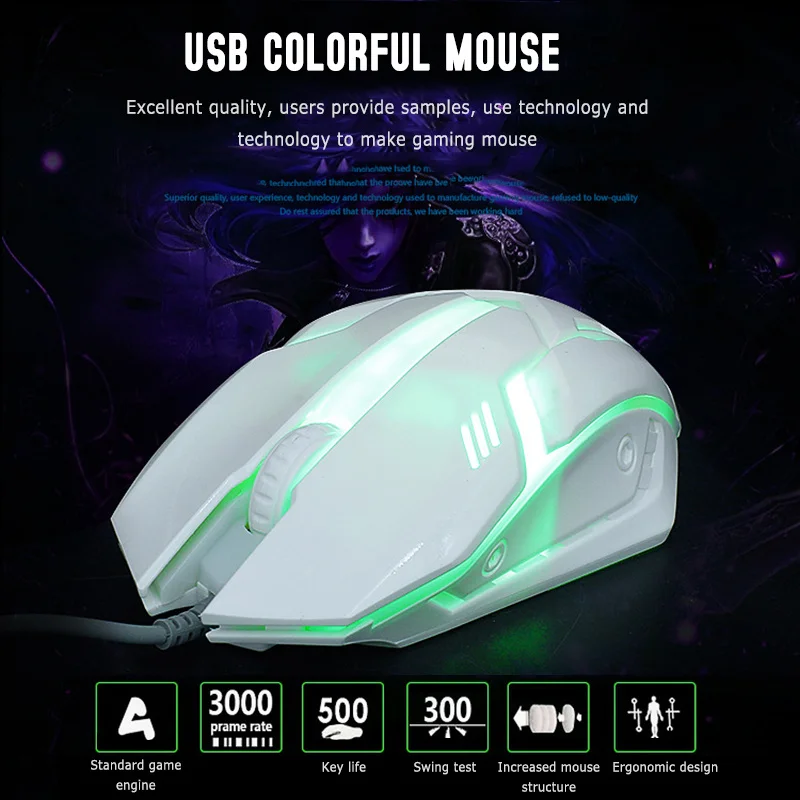 3D оптическая мышь для профессионального игрока и USB игровая ноутбука | Компьютеры