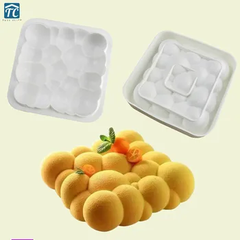 

3D Cloud Cake Mold Silicone Mousse Moulds Bubble Water Bubble French Dessert Chocolate Baking Cake 6 Cavities Mould Bakeware