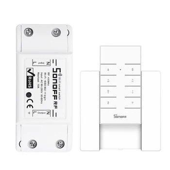 

SONOFF Smart Home Automation Module RF Wifi Switch Wireless Light Switch With RM433 Remote Control And Base For Google Alexa