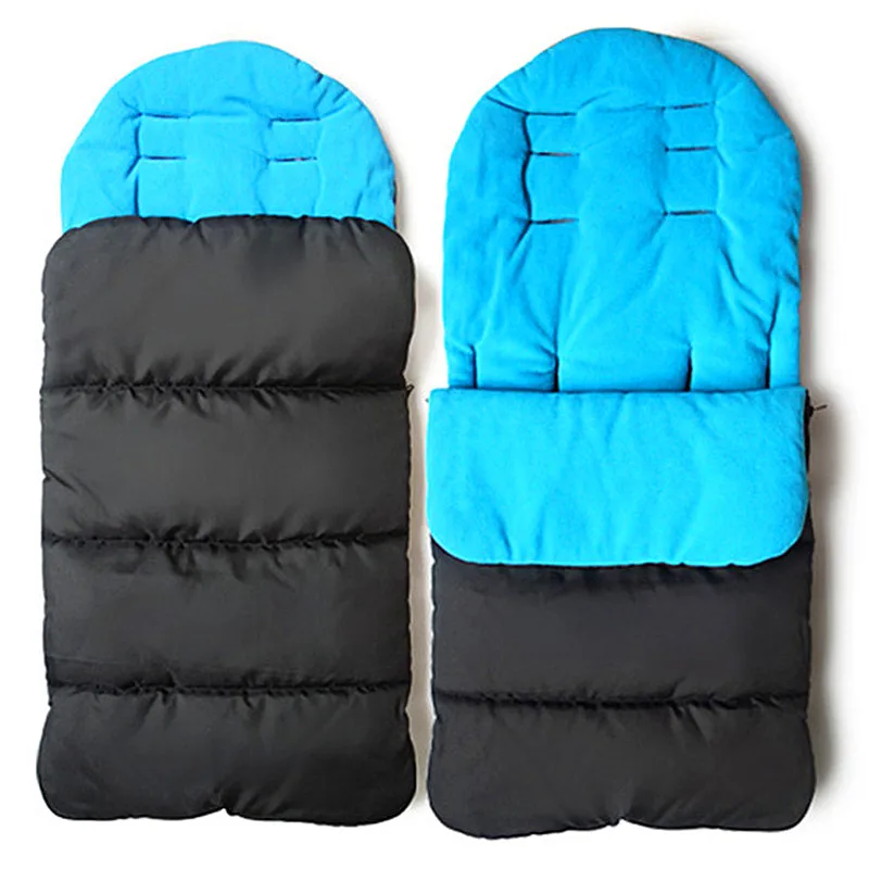 

Baby Stroller Sleeping Bag Windproof Winter Autumn Baby Sleep Sack Bunting Bag Warm Foot Cover Newborn Cotton Seat Cushion Pad