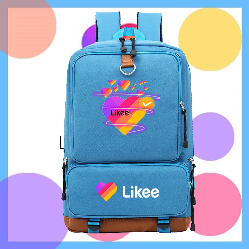 

LIKEE APP Backpack Beautiful LIKEE App School Bag Fashion Boys Girls Travel Bag for Students Gift for Back to School