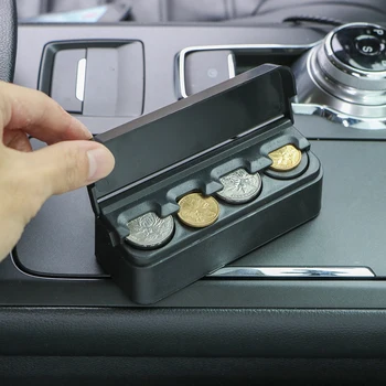 

Car Orginazer Coin Case Storage Box Holder Container High Quality Car Coin Holder Black Car-styling Auto Accessories Plastic
