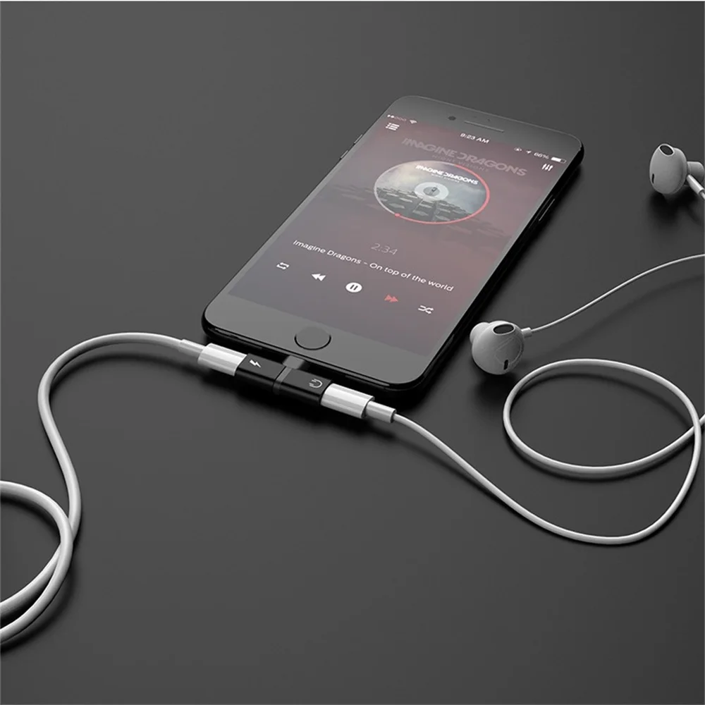 Двойной 2 в 1 для Lightning зарядный адаптер для IOS 10,3 11 зарядное устройство сплиттер для наушников адаптер конвертер для iPhone 8 7 Plus X