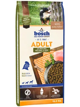 

BOSCH BOSCH ADULT GEFLUEGEL & HIRSE for adult dogs of all breeds with a bird and asks