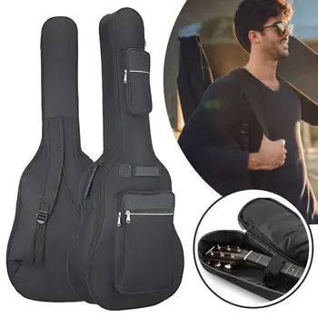 

Acoustic Guitar Bag Double Strap Sponge 40/41 Inch 600D Oxford + Leather