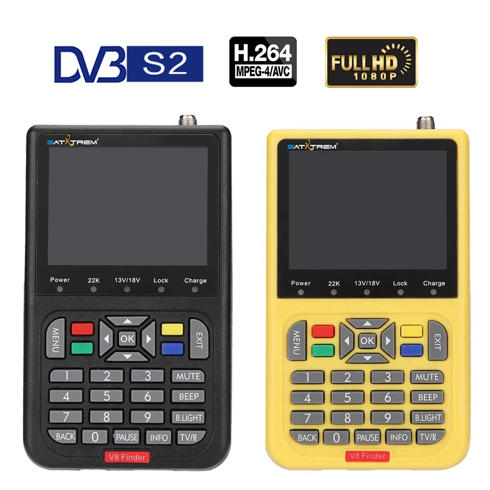 V8 Finder DVB-S2 спутниковый искатель SATXTREM Satfinder HEVC 265 детектор с Full HD Sat PK freesat |