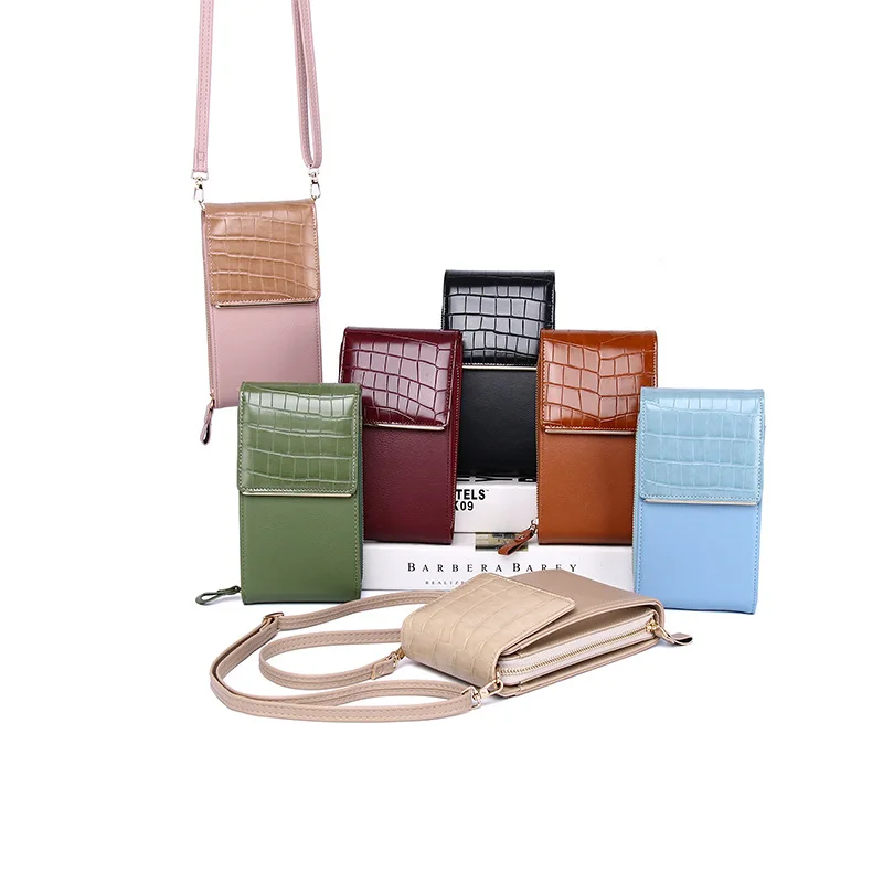 YOUNXSL Women's Cowhide Crossbody Phone Purse - Small Crocodile Pattern Shoulder Bag, Lightweight & Stylish - View #8