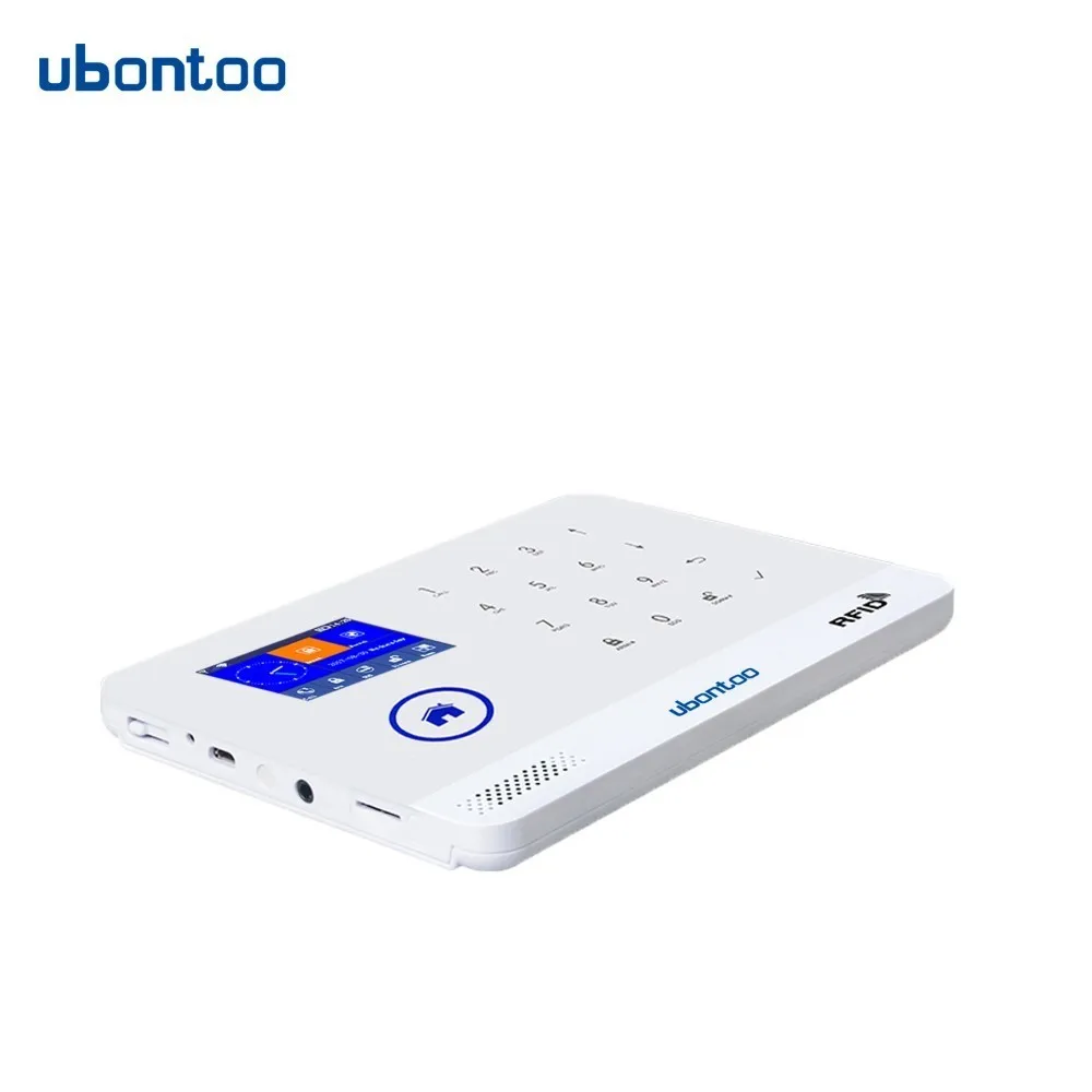 UBONTOO EN RU ES PL DE FR он переключаемый беспроводной домашней безопасности wifi GSM GPRS Сигнализация приложение пульт дистанционного управления RFID Arm/Disarm