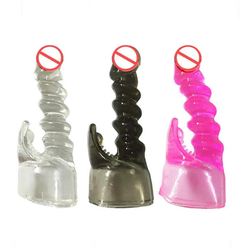Penis AV Rod Silicone G Spot Clitoral Stimulation Female Massager Head Cap Vibrator Accessories Magic Wand Attachment