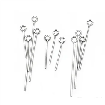 

100pcs/lot Gold Silver KC Gold White K Red Copper Round Head Pins Needles For Beads Earring Jewelry Accessory