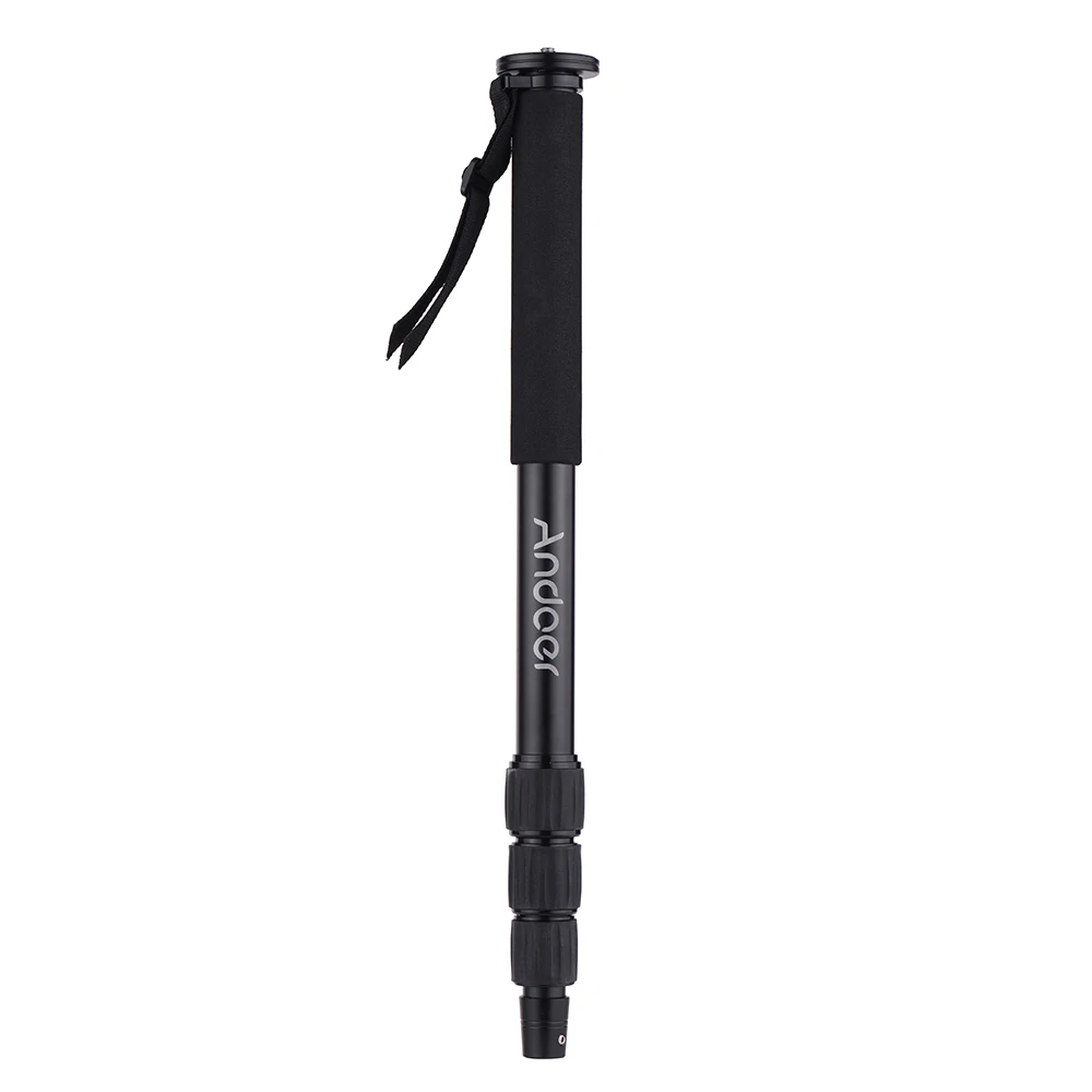 Andoer Aluminum Alloy 4-Section Telescopic Photography Monopod Portable Unipod Holder for DSLR Camera Max Load Capacity 5kg/11lb