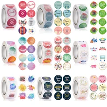 

500Pcs Gift Sealing Stickers Thank you Design Diary Scrapbooking Stickers Festival Birthday Party Gift Decorations Labels