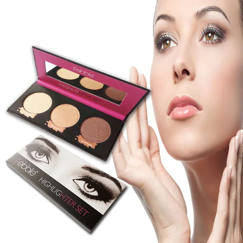 Хайлайтер набор бронзаторов светящийся минеральная пудра Mary Betty Cindy Lou Manizer 3 цвета
