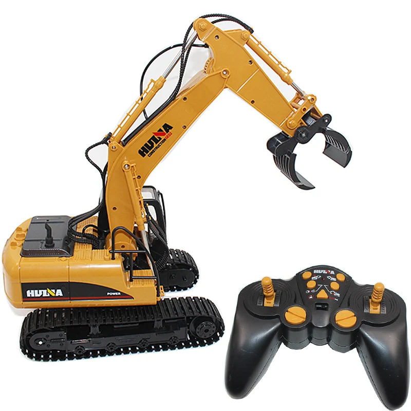 

HUINA 1570 2.4G RC Engineering Car Wood Grab Model Car 16CH 1/14 Alloy Kids RC Excavator Metal Charging RC Car Model Kids Toys