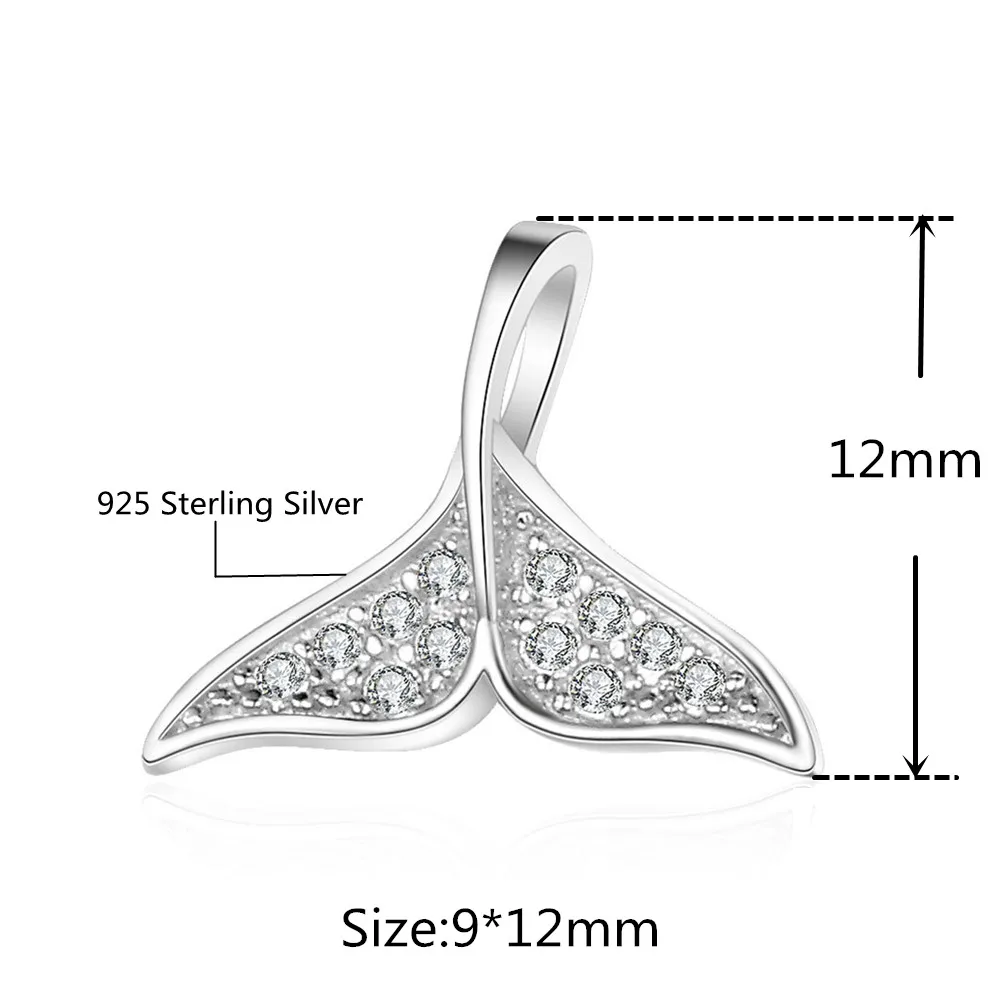 HMSFELY подвеска в виде русалки из стерлингового серебра 925 пробы для женщин DIY Подвески Браслеты ожерелье ювелирные изделия изготовление КИТ хвост аксессуары