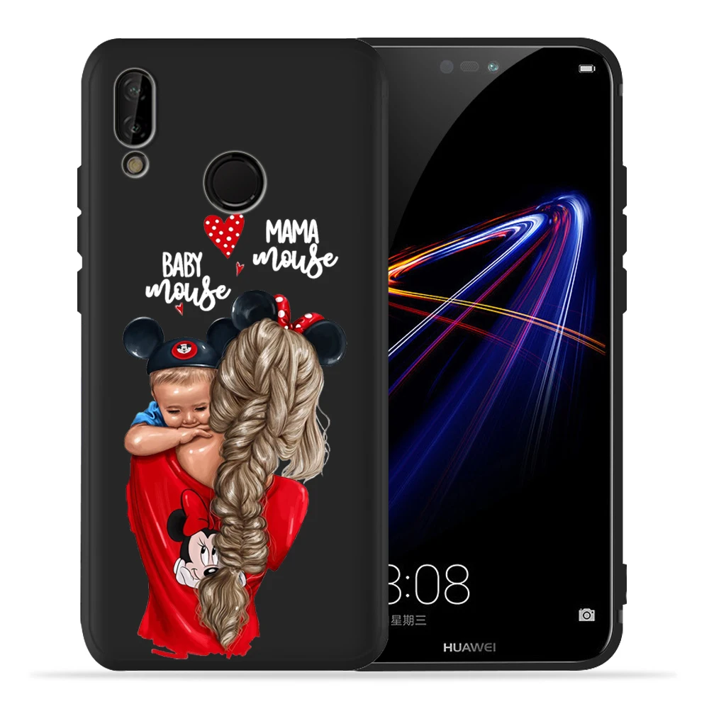 Модный черный чехол для телефона Mam Super Mom baby girl для huawei P30 P20 Lite Pro P10 P9 Lite mate 20 30 10 Lite, мягкий чехол для Etui - Цвет: 04