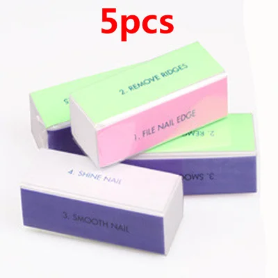 5pcs style 2 Профессиональная пилочка для ногтей, полоски, буферный блок, инструменты для маникюра, дизайна ногтей, Шлифовальная Пилка Для Ногтей, полировка УФ-гелем, педикюр, красота - Цвет: 5pcs style 2