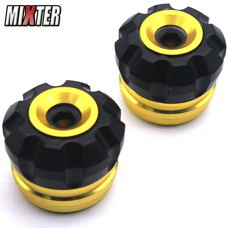 Переднее и заднее колесо мотоцикла Drop Ball передняя ось слайдер маятник для Kawasaki Ninja400 Ninja-400 Z400 Z-400 - Цвет: gold 1pair
