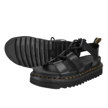 

Platform Thick Summer Women Beach Cross Straps Lace Up Gladiator Casual Open Toe Ladies Genuine Leather Sandals Shoes