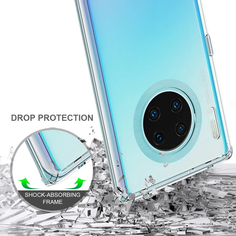 Для huawei mate 30/mate 30 Pro Чехол Кристальный Гибридный Бампер прозрачная твердая акриловая задняя крышка для huawei mate 30 30pro чехол для телефона s