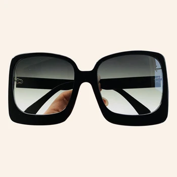 

Vintage Oversized Square Sunglasses Women Large Black Sun Galsses Luxury Brand Shades