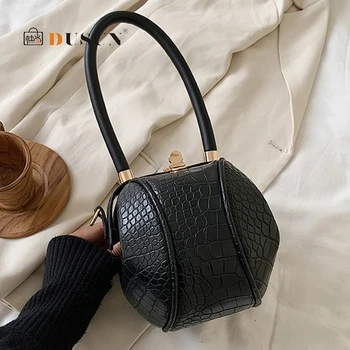 

Fashion Alligator Top-handle Hand Bag Women Clutch Purses Casual Round Crocodile Pattern Handbag Lady Designer PU Leather Sac