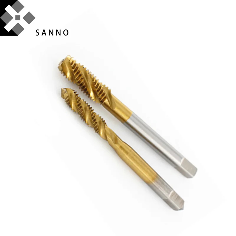 10pcs  Hss spiral fluted machine screw tap M2 M8  M14 M20 spiral pointed taps tapping thread forming tap for Chip Removal, Iron (5)