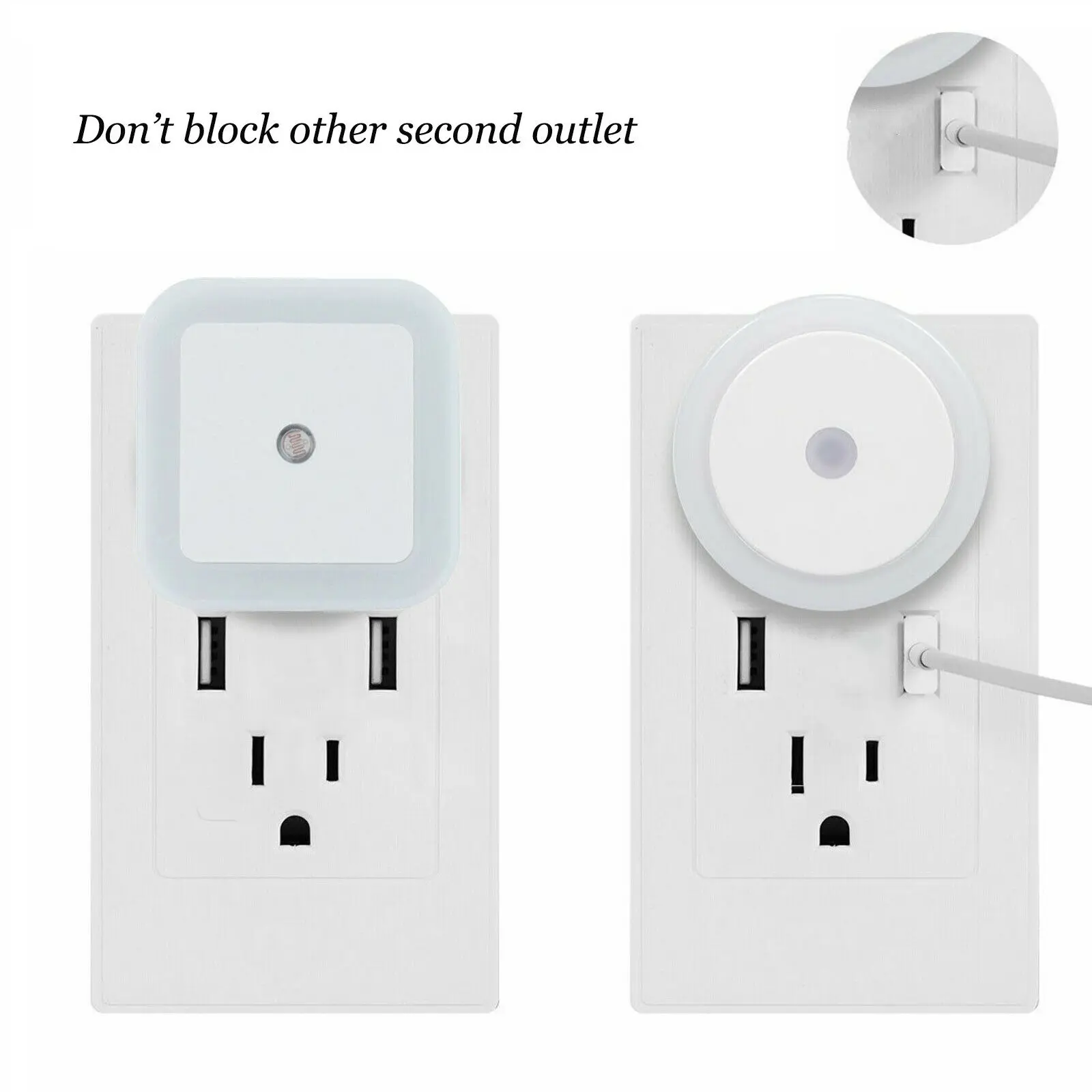 Mini Cute LED Night Light Wireless Sensor Wall Plug-in For Bedroom Lighting Kid's Room Hallway Corridor Stairs EU/US/UK110V220V