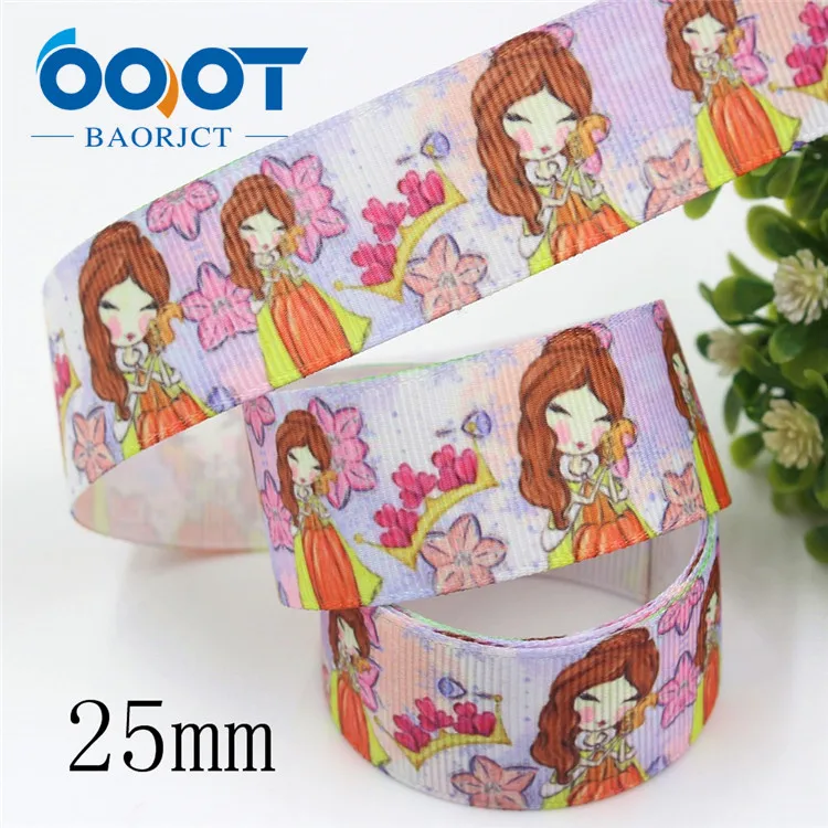 I-191016-2462 OOOT BAORJCT I-191016-2459, 25 мм, 10 ярдов мультфильм термотрансферные печатные корсажные ленты, лук кепки, Одежда DIY Аксессуары - Цвет: I-191016-2462