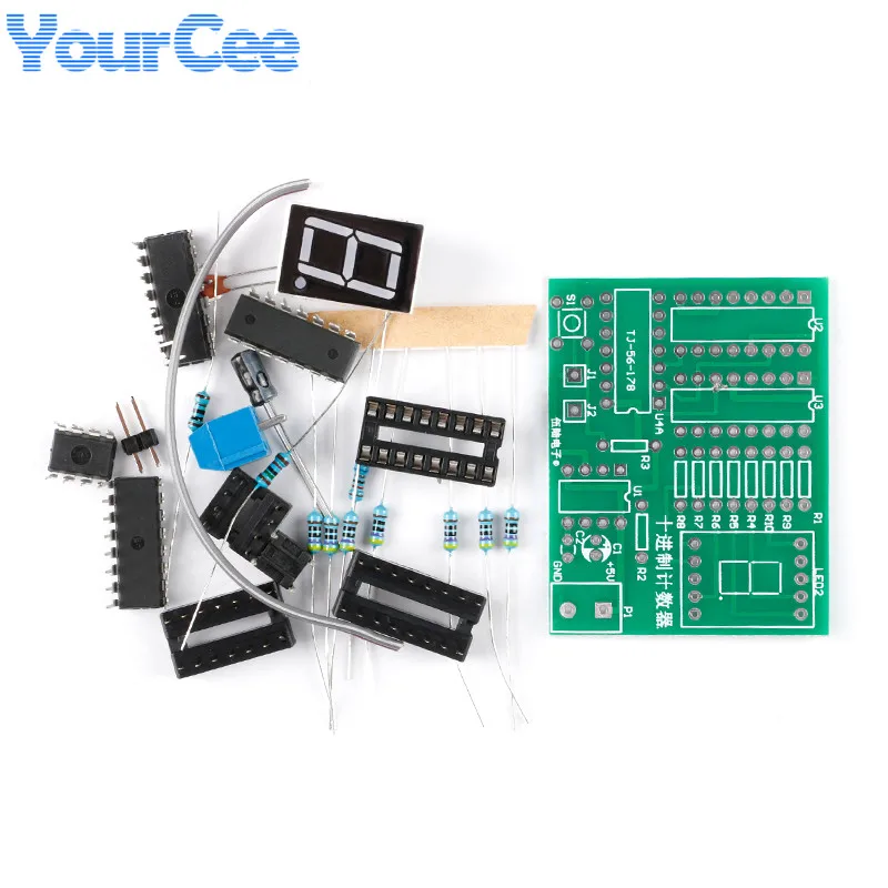 Электронный набор для обучения производству десятичным счетчикам сделай сам